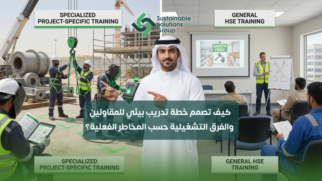 كيف تصمم خطة تدريب بيئي للمقاولين والفرق التشغيلية حسب المخاطر الفعلية؟