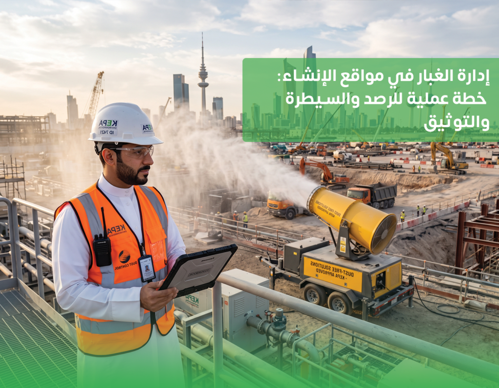 إدارة الغبار في مواقع الإنشاء: خطة عملية للرصد والسيطرة والتوثيق
